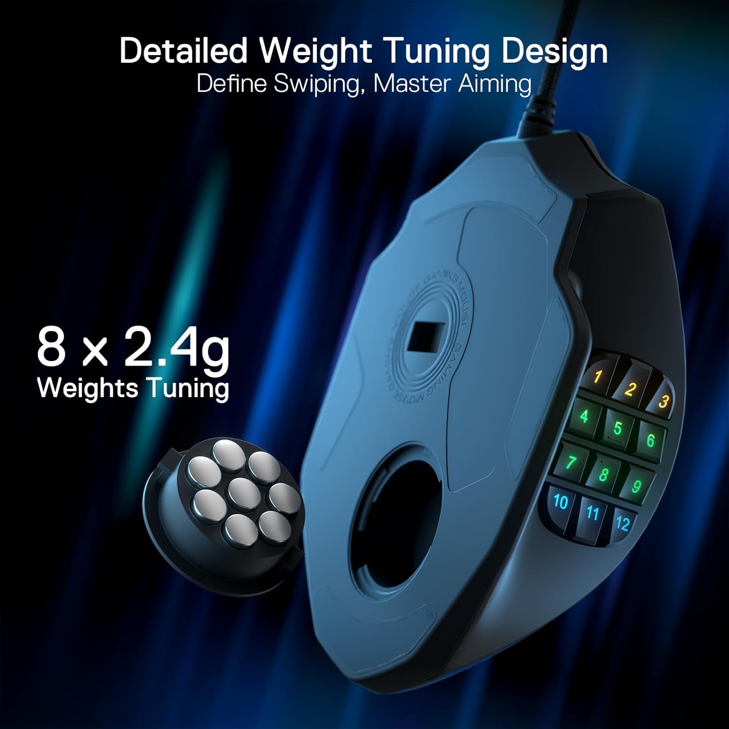 Redragon M908 Wired MMO RGB Gaming Mouse 12400 DPI Remapping Keys | Stable Lag-Free Connection, Redefine Keybinding Macro, Vibing Backlight, Ergonomic Grip Body Comfort - Image 6