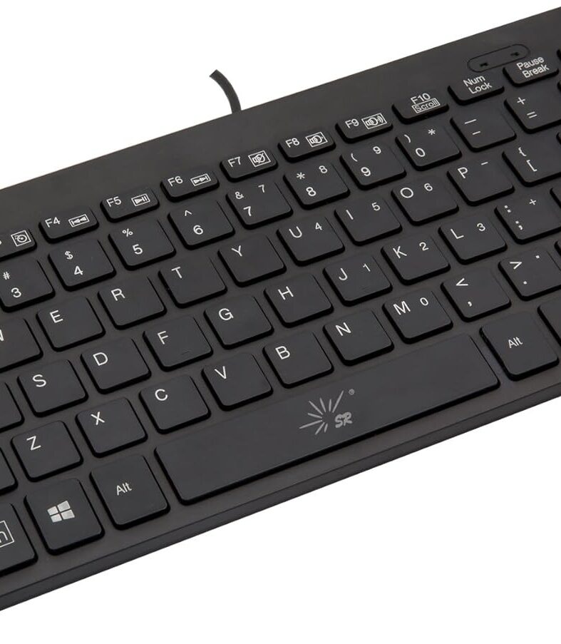 SR Mini Keyboard Wired Thin Light 78 Keys USB Multimedia Small for Pc Computer Laptop