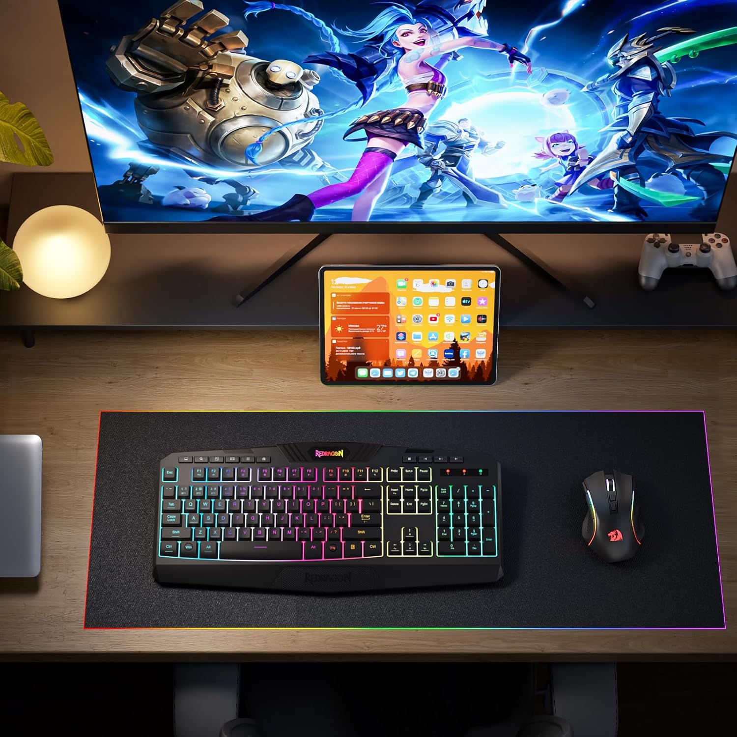 Redragon S101M-KS Gaming Keyboard and Mouse Wireless with Tri-Mode, RGB Keyboard and 4800 DPI Gaming Mouse, 10 Independent Multimedia Keys for Wins, PC, Computer, Wireless S101 Ideal for Gamer - Image 8